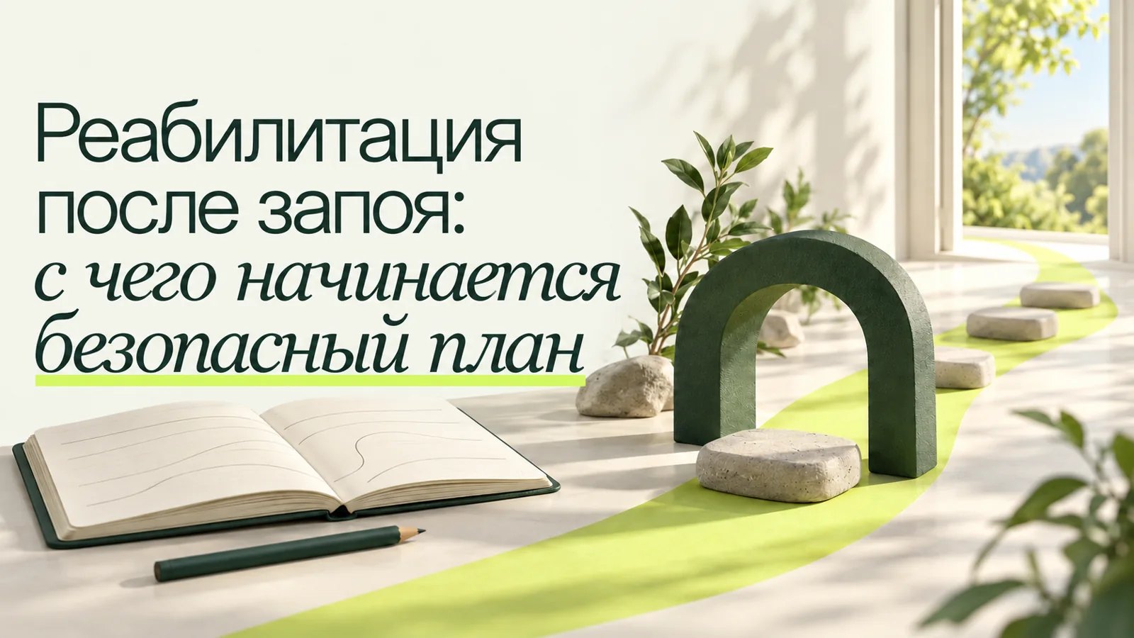 Иллюстрация к статье «Реабилитация после запоя: с чего начинается безопасный план»